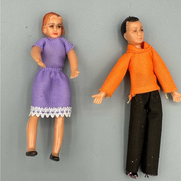 Lot of 2 Vintage Lundby Doll House Dolls - Picture 1 of 2
